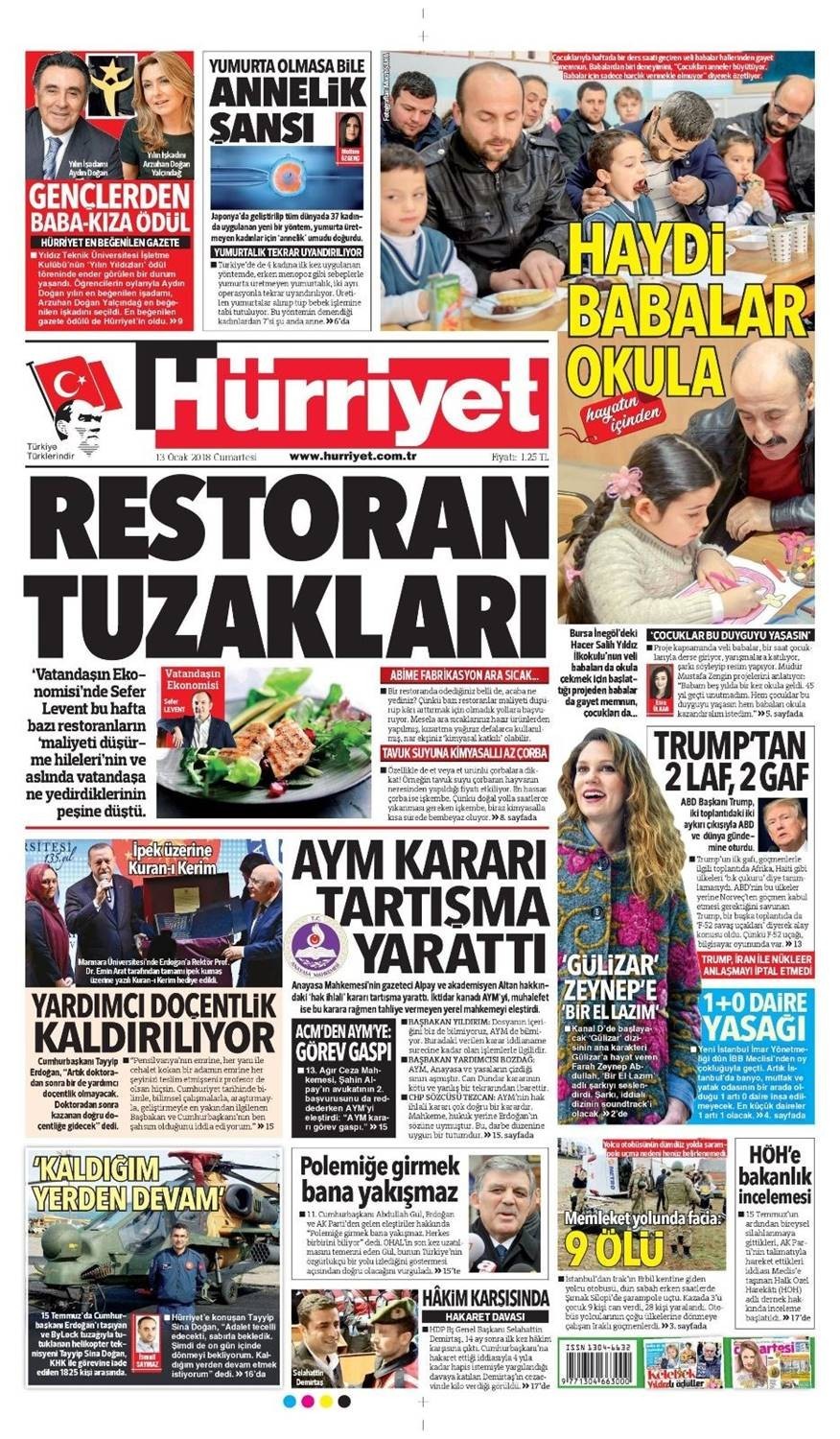 Günün gazete manşetleri (13 Ocak 2018) - Resim: 2