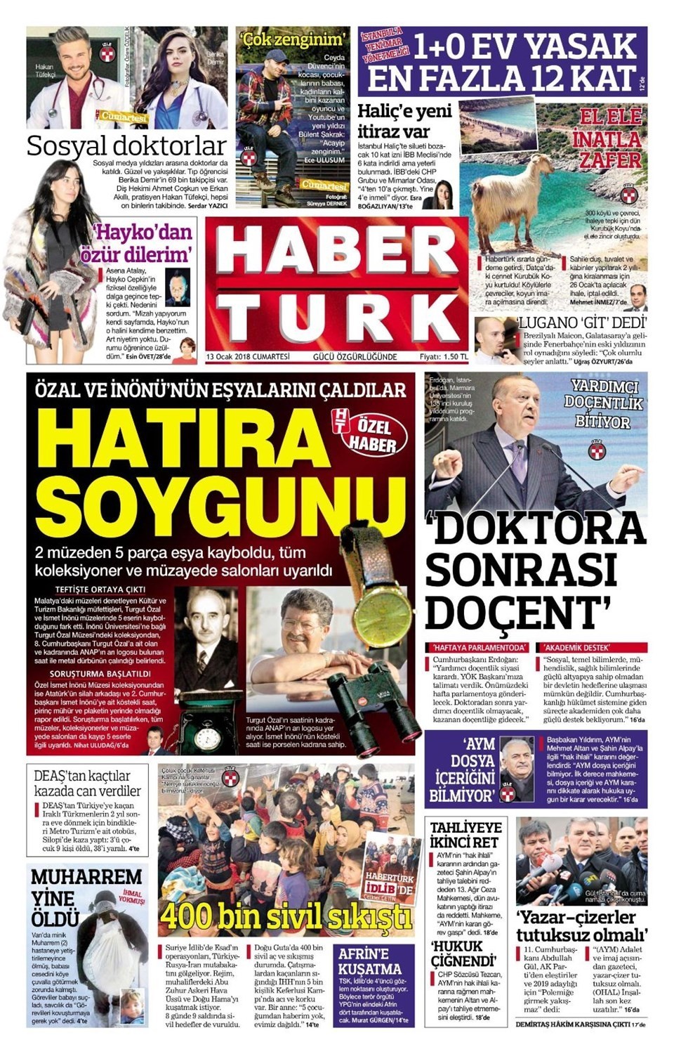 Günün gazete manşetleri (13 Ocak 2018) - Resim: 4