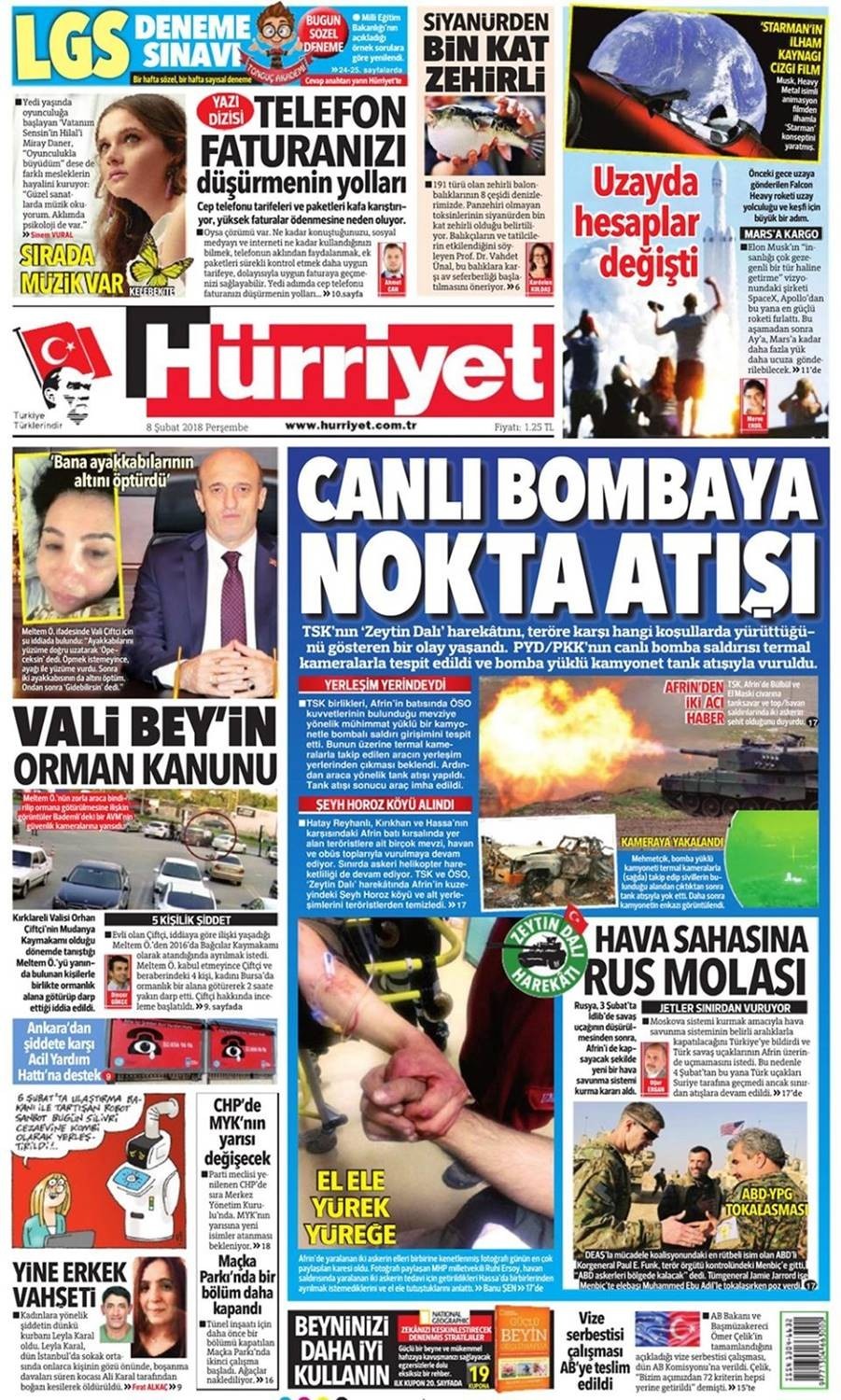 Günün gazete manşetleri (8 Şubat 2018) - Resim: 2