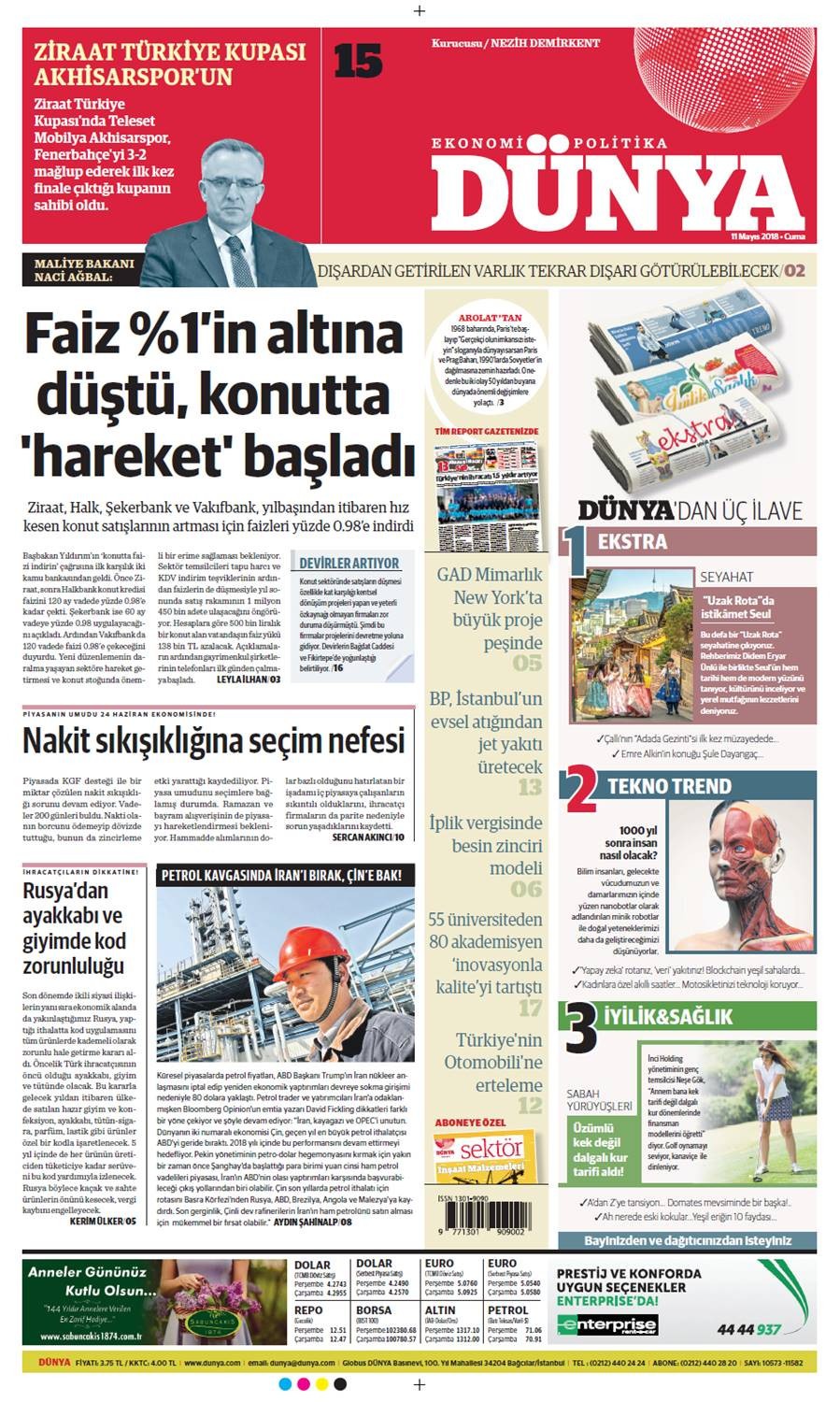 Günün gazete manşetleri (11 Mayıs 2018) - Resim: 1