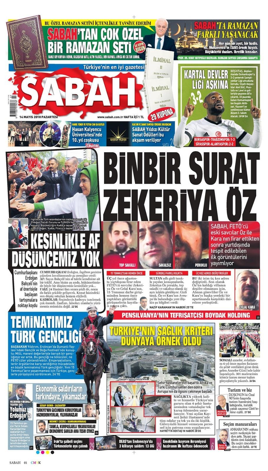 Günün gazete manşetleri (14 Mayıs 2018) - Resim: 3