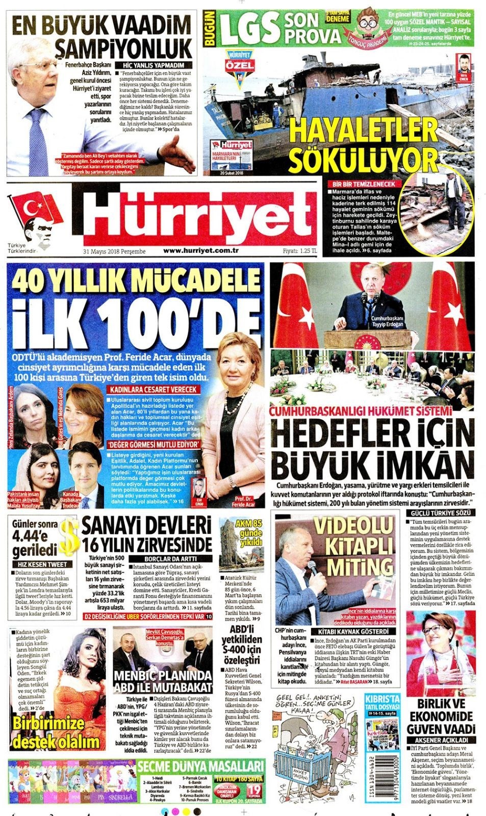 Günün gazete manşetleri (31 Mayıs 2018) - Resim: 2