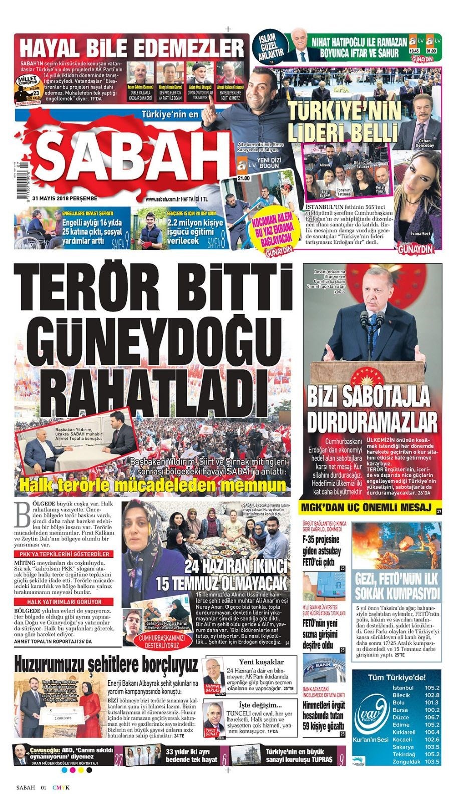 Günün gazete manşetleri (31 Mayıs 2018) - Resim: 3