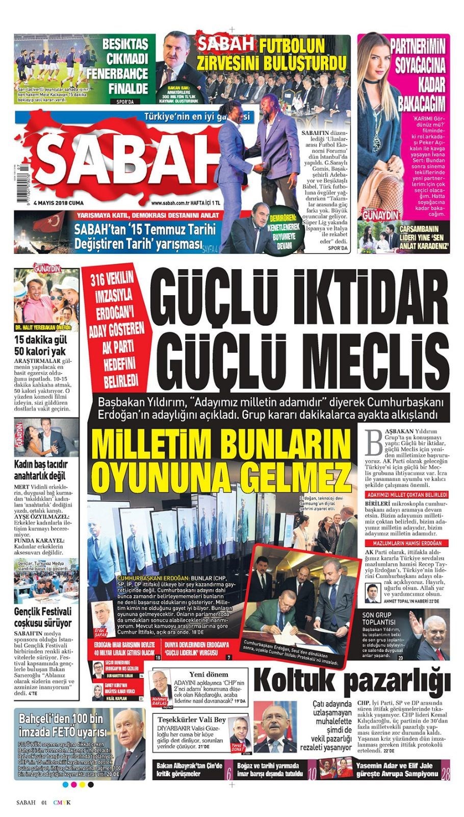 Günün gazete manşetleri (4 Mayıs 2018) - Resim: 3