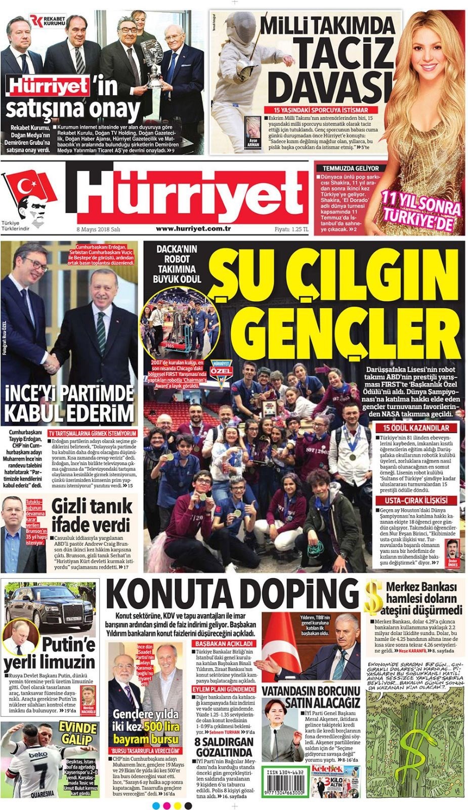Günün gazete manşetleri (8 Mayıs 2018) - Resim: 2