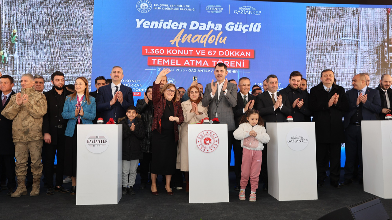 Gaziantep Güneyşehir’de bin 360 konut ve 67 iş yeri için temel atıldı