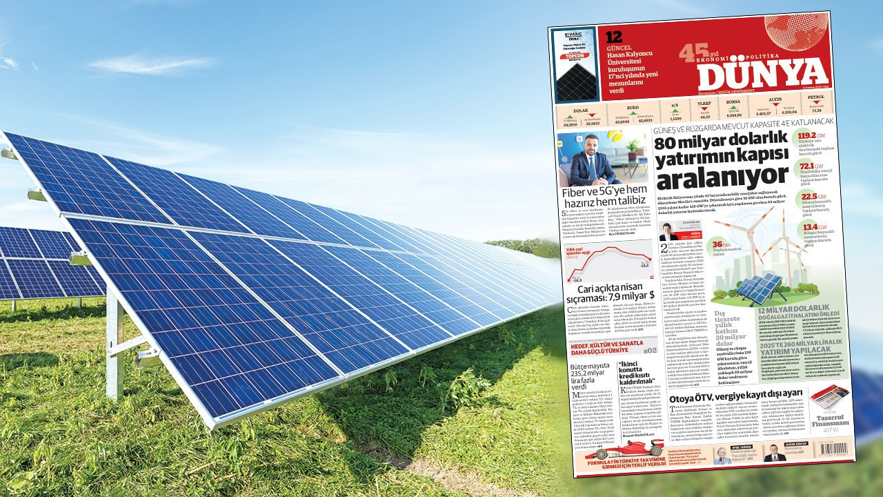 Güneş ve rüzgarda 80 milyar dolarlık yatırım hızlanacak