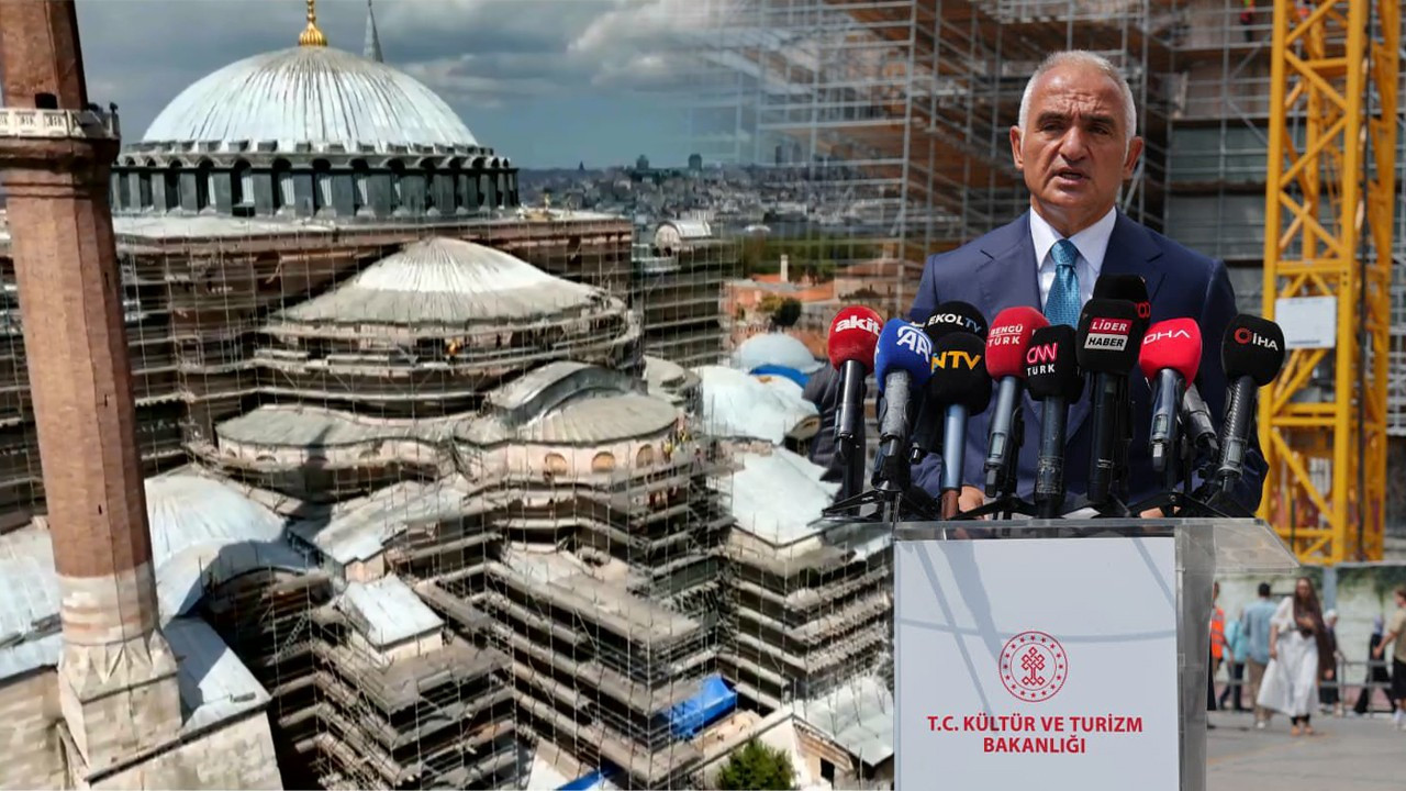 5 yılda 40 milyon ziyaretçi! Bakan Ersoy detayları aktardı: Ayasofya restorasyon süreci hızla devam ediyor