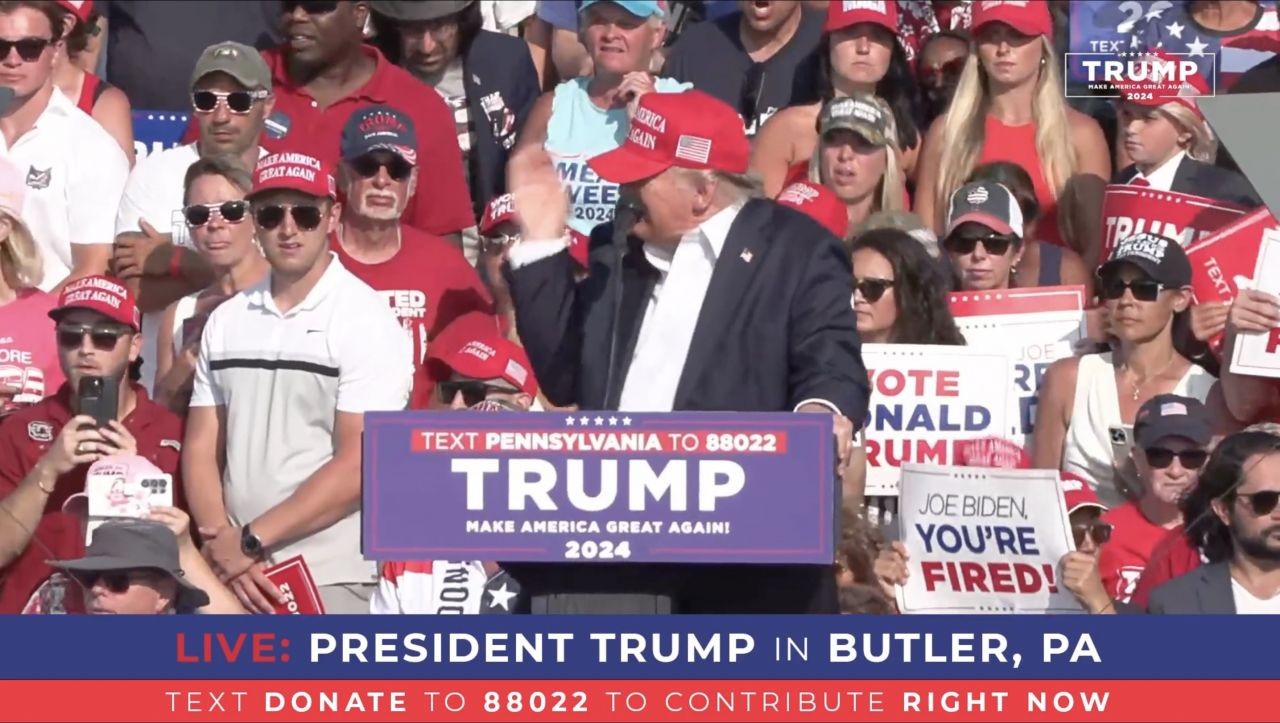 Donald Trump'a yönelik saldırı anı böyle görüntülendi! İşte saniye saniye suikast girişimi - Resim: 4