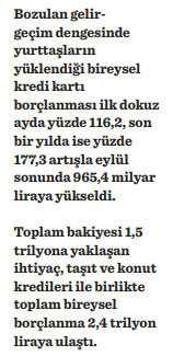 Vatandaşın kart borcu 1 trilyona yaklaştı - Resim : 3