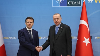 Cumhurbaşkanı Erdoğan, Macron ile görüştü