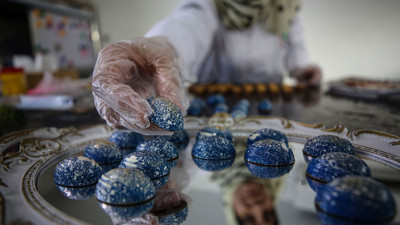 Filistinli şef katkısız çikolataları ilgi odağı oldu