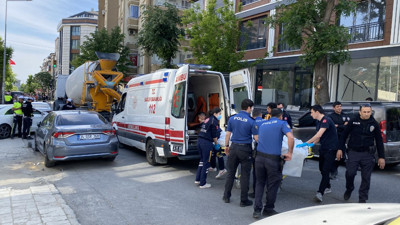 Küçükçekmece'de beton mikserinin altında kalan yayanın son görüntüleri ortaya çıktı