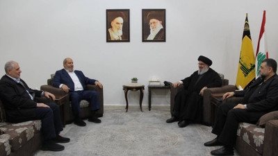 Hizbullah lideri Nasrallah ile Hamas heyeti g&ouml;r&uuml;şt&uuml;