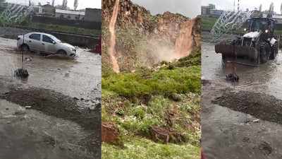 Kars'ta sağanak sele neden oldu