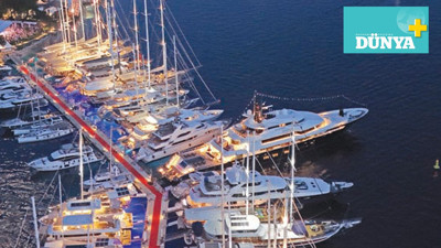 Göcek’ten bir süper yat geçti