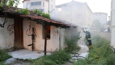 Amasya’da korkutan ev yangını