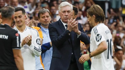 Ancelotti ve Modric, Real Madrid'e galibiyetle veda etti