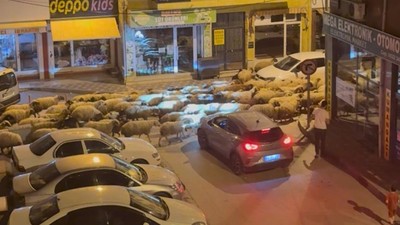 Tokat'ta gece başlayan yayla göçü dronla görüntülendi