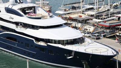 Haftalık kirası 1 milyon euro! Lüks yat 'Solandge' Fethiye'de