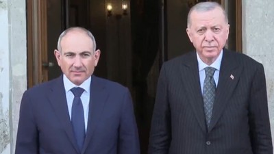 Cumhurbaşkanı Erdoğan, Ermenistan Başbakan'ı Paşinyan'ı kabul etti