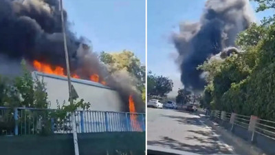 İstanbul Pendik'te İSKİ'ye ait tesiste yangın!