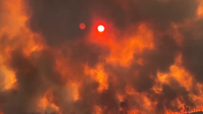 Tekirdağ Şarköy'deki yangının korkunç görüntüleri
