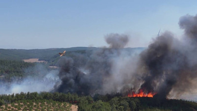 Çanakkale'deki yangın saatler sonra kontrol altına alındı