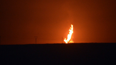 Doğalgaz hattında patlama