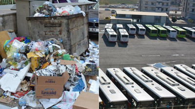 Diyarbakır'da çöpler toplanmadı, otobüsler çalışmadı