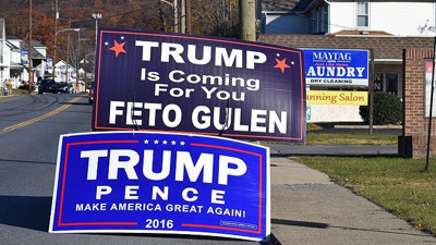 Pensilvanya'da Gülen karşıtı pankart açıldı