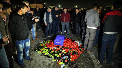 Toptancı Hali'nde üretici protestosu