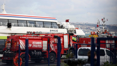 Deniz otobüsünde yangın