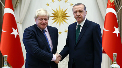 Erdoğan, Johnson'ı kabul etti
