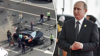 Putin'in makam aracının kaza anı