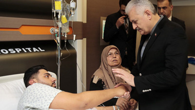 Yıldırım, yaralıları ziyaret etti