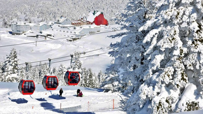 Uludağ'da kar kalınlığı 1 metrenin üzerinde