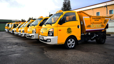 Kamyon giremeyen yerlere Çöp Taksi!