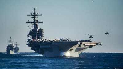 ABD uçak gemisi Kore sularında