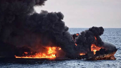 Çin’de bir haftadır yanan tanker gemisi battı