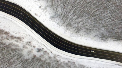 Longoz ormanları ve Balkan köyleri beyaza büründü