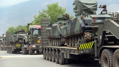 Suriye sınırına askeri sevkiyat