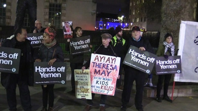 Londra'da Suudi Arabistan protestosu