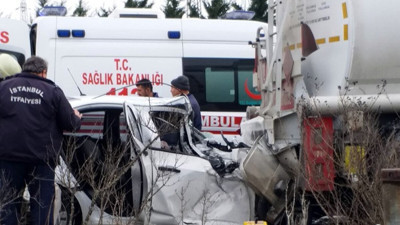 TEM’de feci kaza: 1 ölü, 1 ağır yaralı