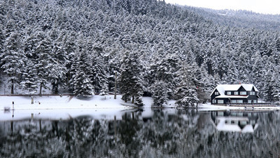 Bolu'nun "incisi" kar manzarasıyla büyülüyor