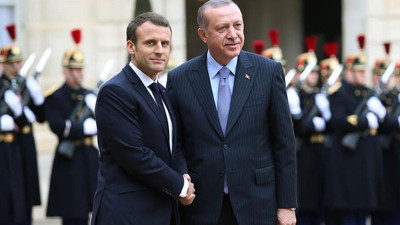 Erdoğan Macron'la görüştü