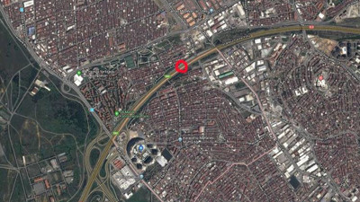 TEM'de Metris-GOP mevkiinde yol çalışması