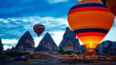 Kapadokya'yı 329 bin turist kuş bakışı izledi