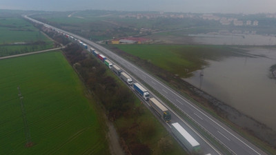 TIR kuyruğu 24 kilometreye ulaştı