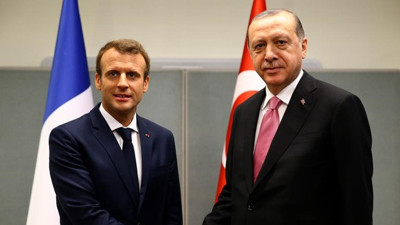 Cumhurbaşkanı Erdoğan, Macron'la görüştü